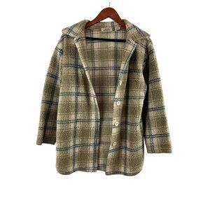 High Sierra Trademark Womens Small Plaid Sherpa Jacket 65% Acrylic 30% Polyester